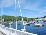 Camden lies at the foot of the Mt. Battie and the Camden Hills State Park with 28 miles of hiking trails